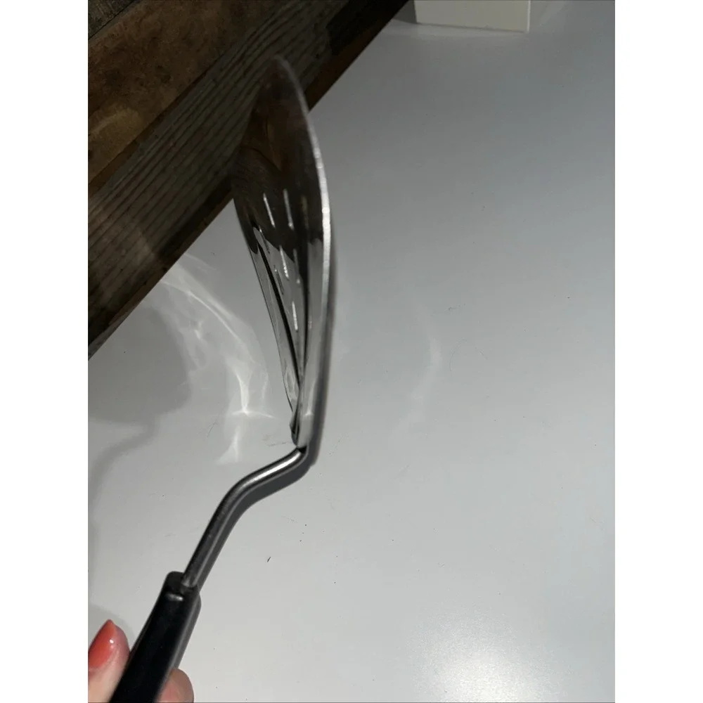 Foley Vintage Stainless Steel Spatula Lifter Curved Slotted Flipper 